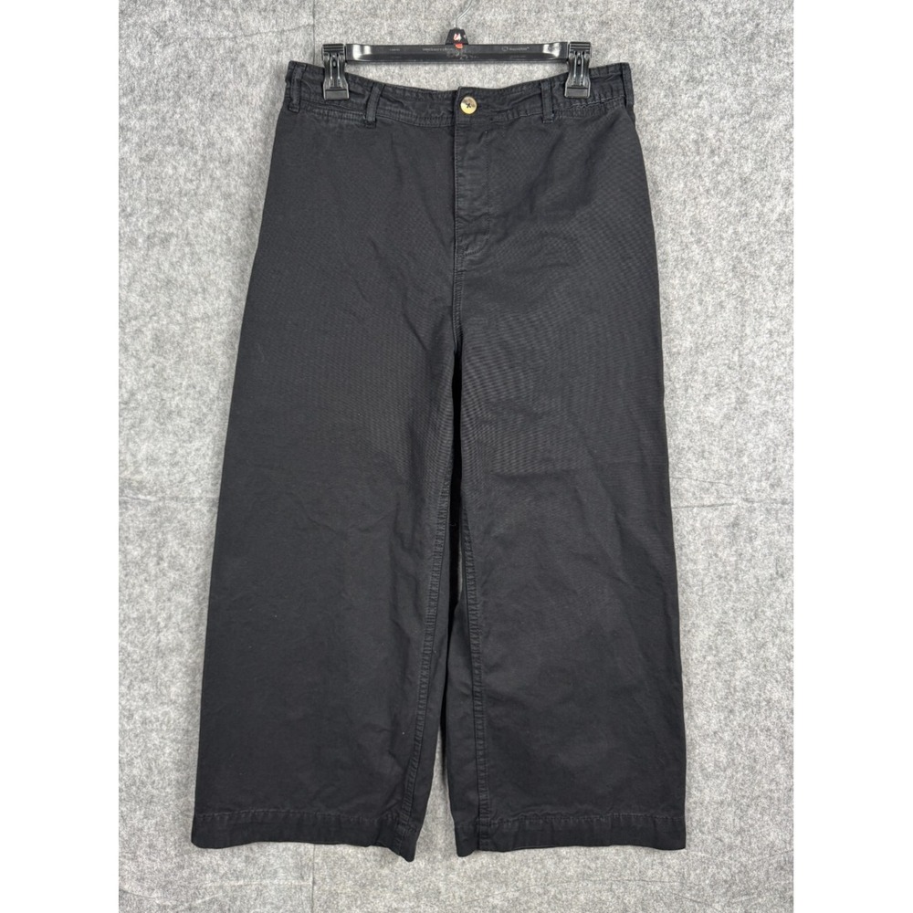 We The Free People Wide Leg Crop Pants Women's 31 (FITS 29 x 23) Black High Rise
